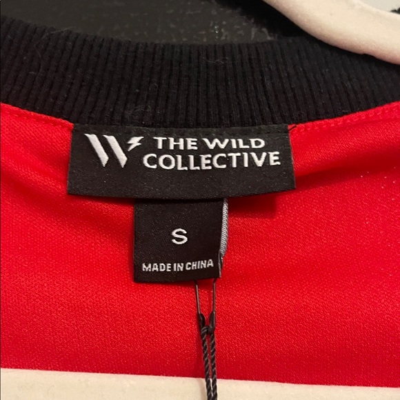 Womens Red Sequin Ohio state Crop Top - Picture 4 of 4